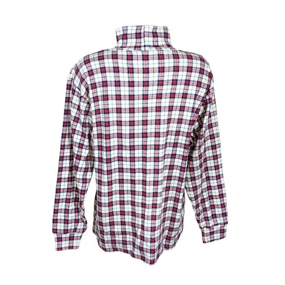 Vintage Signatures by Northern Isles Womens XL Turtleneck Top Plaid Check Cotton - Picture 5 of 6